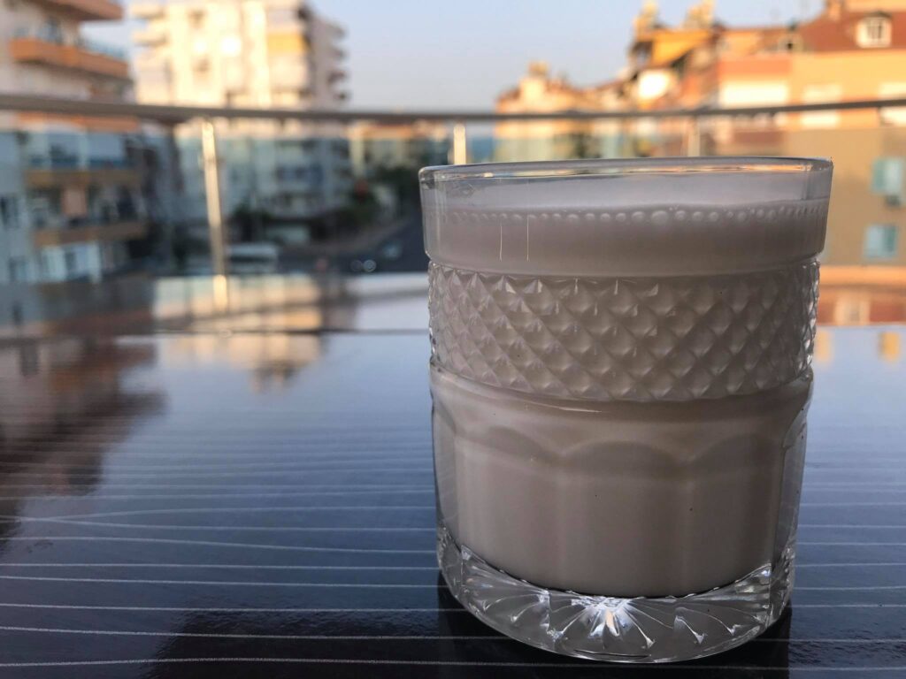 hjemmelavet ayran, tyrkisk yoghurtdrik, tyrkisk yoghurt, hvordan laver man ayran, hvad består ayran af, hvad er ayran, tyrkiske drikke, nem tyrkisk drik, salt yoghurtdrik, tyrkiske opskrifter, tyrkiske madopskrifter, alanya madblogger, dansk i tyrkiet, ayran opskrift, opskrift på ayran