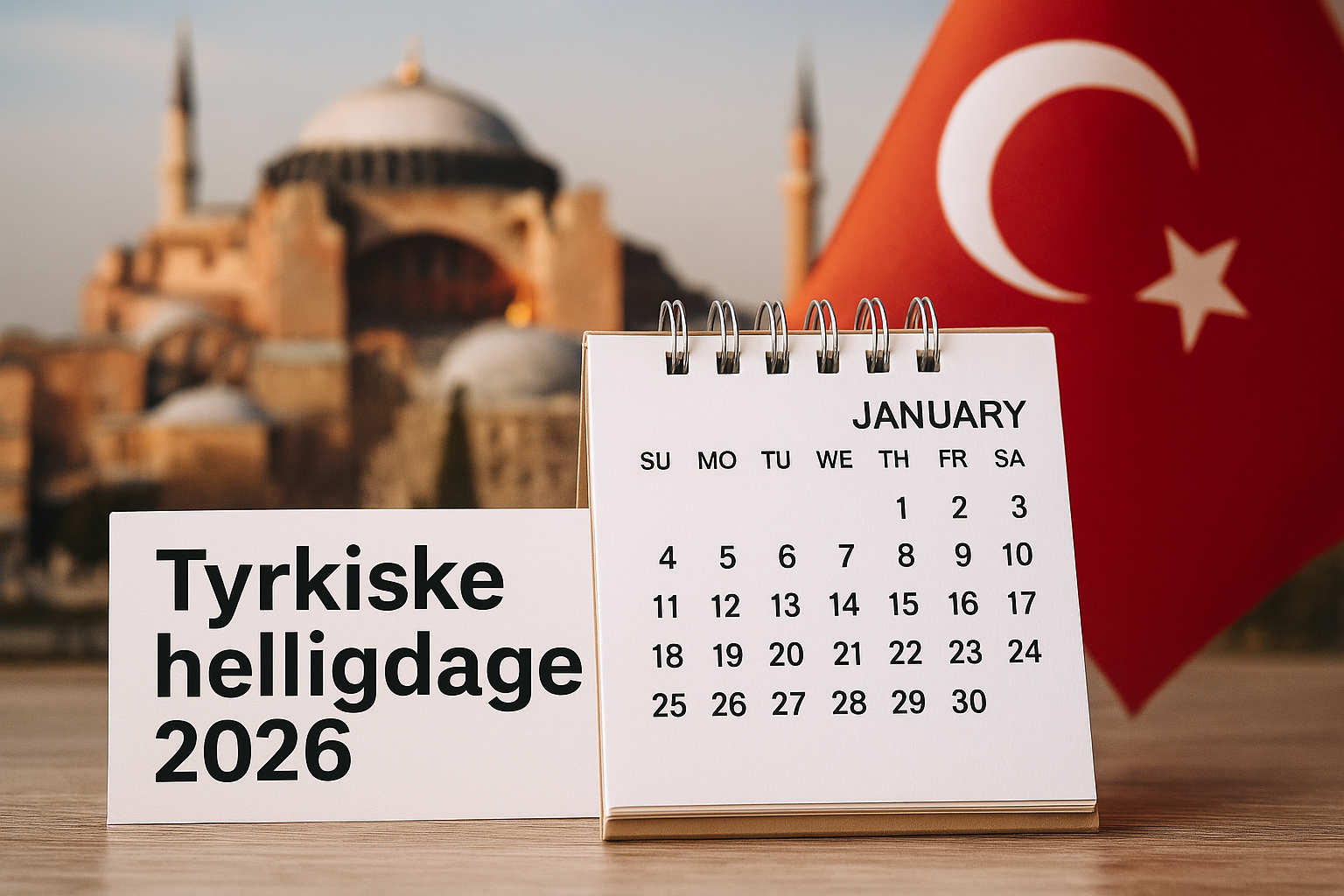 tyrkiske helligdage 2026, helligdage i Tyrkiet 2026, offentlige helligdage Tyrkiet 2026, feriedage i Tyrkiet 2026, religøse helligdage Tyrkiet 2026, tyrkisk kalender 2026, hvornår er ramadan 2026, hvornår er kurban bayram 2026, ramazan bayram datoer 2026, Eid Tyrkiet 2026, bayram 2026 datoer, officielle fridage i Tyrkiet, islamiske helligdage 2026 Tyrkiet, arbejdsfrie dage i Tyrkiet, bank holidays Tyrkiet 2026, officielle ferier i Tyrkiet, religiøse fejringer i Tyrkiet 2026, Ramazan Bayram 2026, Kurban Bayram 2026, Republic Day Tyrkiet 2026, Zafer Bayramı 2026, Atatürk Memorial Day 2026, Tyrkisk nationaldag 2026, Sovereignty and Children’s Day 2026, Victory Day Tyrkiet 2026, Youth and Sports Day 2026 Tyrkiet, Demokrati og Enhedsdag 2026, hvornår falder tyrkiske helligdage i 2026, hvilke dage er helligdage i Tyrkiet 2026, er butikker åbne under tyrkiske helligdage, planlæg ferie i Tyrkiet efter helligdage 2026, kan man rejse under bayram i Tyrkiet, hvordan fejres ramadan i Tyrkiet, er der offentlig transport i Tyrkiet under helligdage, skal man lukke kontoret i Tyrkiet under bayram, turkish holidays 2026, public holidays Turkey 2026, Eid al-Fitr 2026 Turkey, Eid al-Adha 2026 Turkey, national holidays Turkey 2026, Islamic calendar holidays Turkey 2026, when is Bayram in Turkey 2026