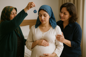 graviditet i Tyrkiet, tyrkisk fødsel, tyrkiske traditioner, barsel i Tyrkiet, tyrkisk barselskultur, nazar, lohusa, lohusa şerbeti, tyrkisk overtro, tyrkisk graviditet, tyrkiske babytraditioner, fødselskultur Tyrkiet, tyrkiske skikke ved fødsel, tyrkiske navngivningsritualer, kırk banyosu, nazar boncuğu, tyrkisk kultur og børn, tyrkiske barselsritualer, tyrkisk moderskab, tyrkisk barnedåb, mevlid, tyrkiske kvinder og fødsel, tyrkisk kvindekultur, tyrkisk tro og fødsel, tyrkisk islam og graviditet, kønsgætteri Tyrkiet, tyrkiske graviditetstegn, tyrkisk mad til gravide, traditionel tyrkisk medicin, tyrkisk babypleje, tyrkisk familiestruktur, tyrkisk folketro, fødselstraditioner Mellemøsten, barselstraditioner islam, tyrkiske overbevisninger om graviditet, 40 dages ritual, efterfødsel i Tyrkiet, tyrkiske følelser omkring moderskab, tyrkisk familiestøtte, kvindeliv Tyrkiet, tyrkisk babykultur
