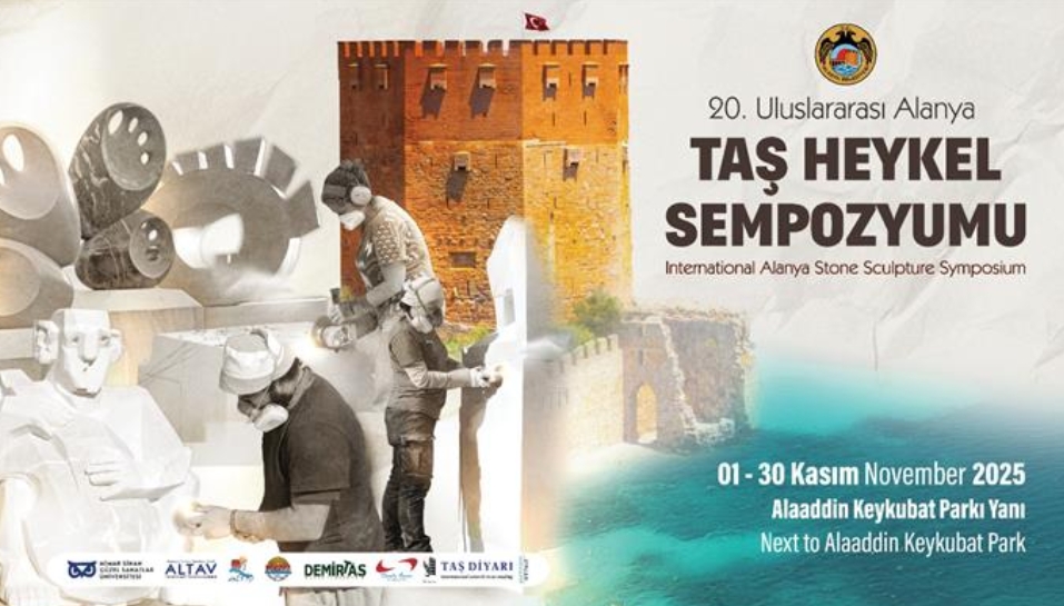 Alanya kunst, Alanya stenskulptur symposium, Alanya 2025 begivenheder, internationale kunstsymposier Tyrkiet, kunst og kultur i Alanya, Alanya kommune arrangementer, Mimar Sinan Universitet kunst, ALTAV Alanya, stenskulptur festival, marmorkunst Tyrkiet, kulturelle oplevelser i Alanya, kunstnere i Alanya, november events Alanya, kunstrejser Tyrkiet, moderne kunst Alanya